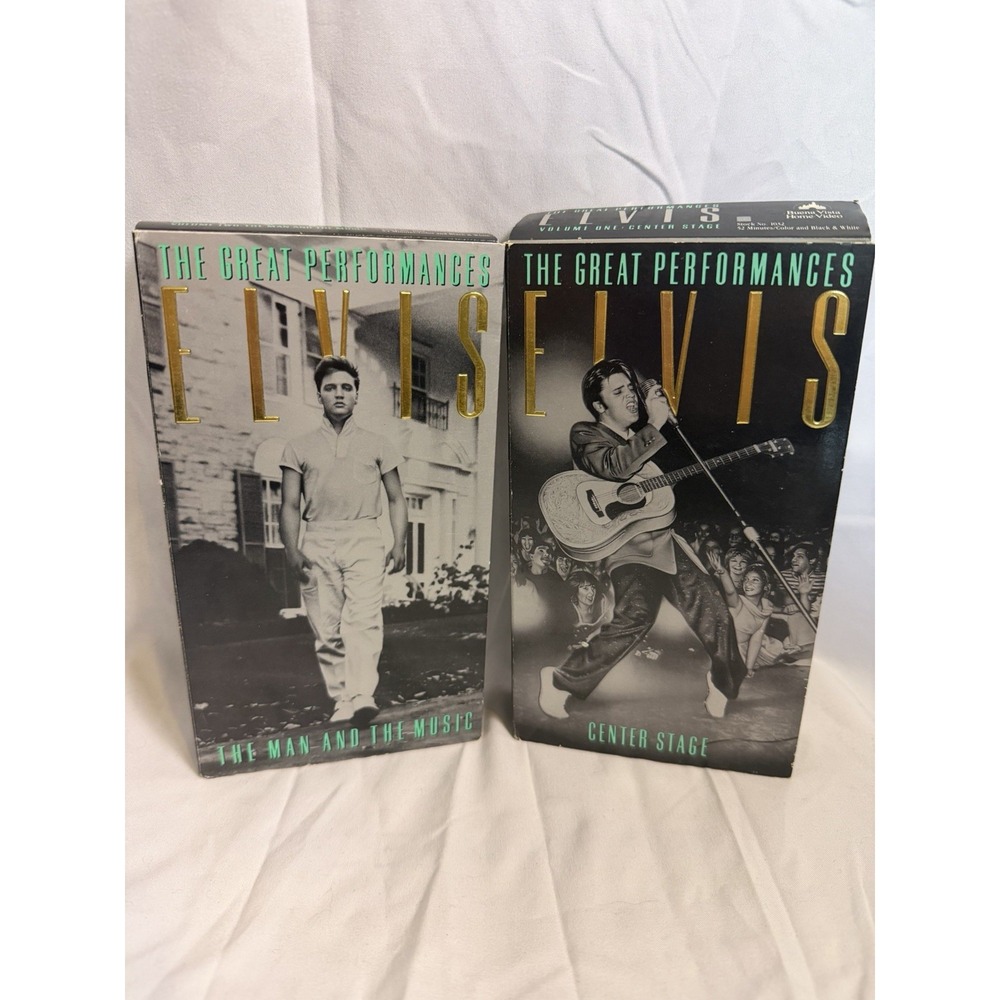 Elvis Presley TheGreat Performances Volume 1 2 VHS Center Stage Man & Music Live